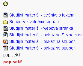 36 5.6 Vytvořit popisek Popisek ve skutečnosti nepředstavuje žádnou "činnost" ani "studijní materiál" a slouží pouze k tomu, aby učitel mohl vložit do kurzu nějaké textové a grafické informace ke