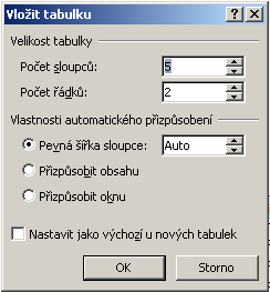 MS Word 2007 11 Základní operace s tabulkou 1.