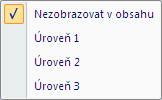 MS Word 2007 37 Přidat text: Přidá aktuální odstavec jako položku do