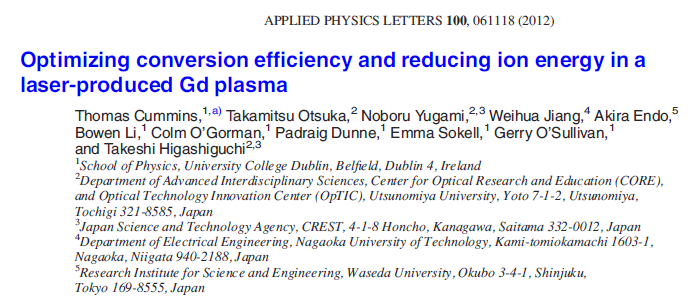 6.X nm Beyond EUV Source ArF laser @ 193 nm Sn plasma & Mo/Si @ 13.