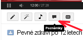 Vkládání odkazu na blog do videa Do nahraného videa vložte textovou poznámku. V editoru poznámky a v jejím nastavení odkažte na svoji webovou stránku.