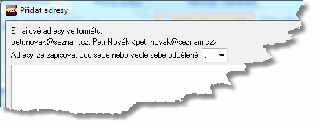 16 SendMails POP3 účet 2.5.1.1 Import ze schránky Windows Jde o nejrychlejší formu importu. Ve schránce by měly být zkopírované adresy nejlépe pod sebou - na každém řádku jedna.