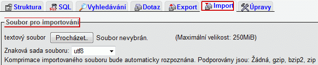 Vzhledem k zaměření stránek budeme potřebovat vzájemně propojit údaje a dynamicky sestavovat výpisy položek.