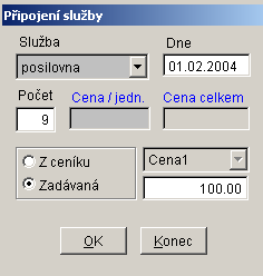 Zadání místních poplatků Stiskněte klávesu Poplatky na obrazovce Finance, strava, poplatky a služby Obrazovka Poplatky Po stisknutí klávesy Poplatky v rezervaci, příjezdu nebo účtu ubytovaného hosta