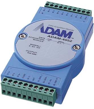 Binární vstupy a výstupy 53 Obr. 3.15 Modul ADAM-4052 s 8 optooddělenými DI výrobce Advantech.