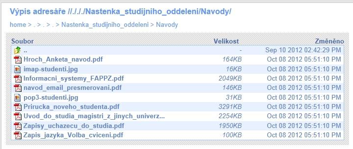 návody, harmonogram a studijní plány naleznete na webových