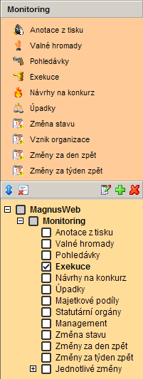 7. Monitoring 7. MONITORING Monitoring umožňuje sledování důležitých událostí a změn ve firmách.