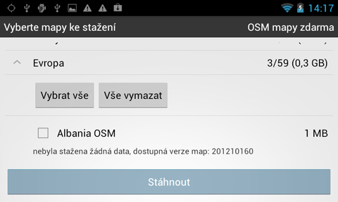 11 Navigator pro Android Můžete ihned stáhnout vše, nebo si vybrat pro stahování jen část map. Vyberte jazyk pro hlasovou navigaci, rychlostní radary.