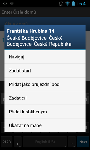 37 6 Navigator pro Android Oblíbená místa Pro vytvoření vlastní databáze míst použijte funkci Oblíbené. Tyto body umožňují rychlý přístup například k častým cílům cest.