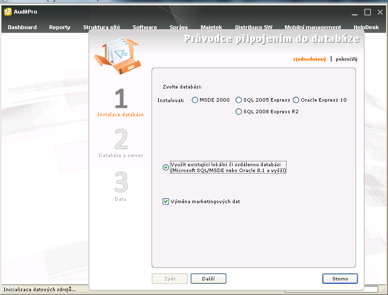 4.1.2 AuditPro instalace a načtení dat Instalace je velmi rychlá a pohodlná. Po stažení instalačního souboru auditpro7201-111.