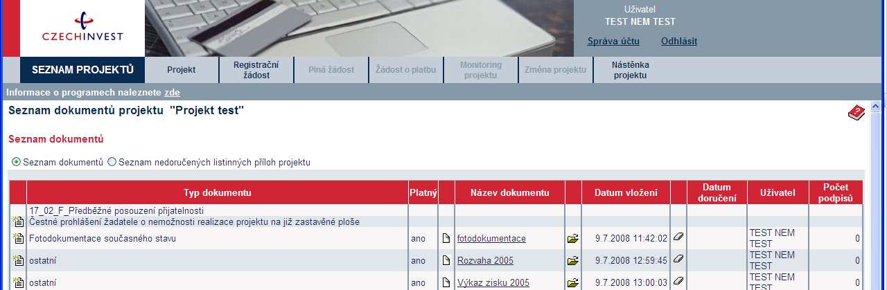 do maximální velikosti 5 MB. Pozn.: Elektronické přílohy lze zasílat také zkomprimované do formátu.zip.