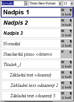 Vložená tabulka má stejně široké sloupce a stejně vysoké řádky. Dále lze vložit poklepáním na ikonu na panelu nástrojů popřípadě si nakreslit vlastní tabulku podle svých představ.