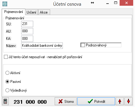 Nastavení programu 43 účtu a u účtu 555 změníte typ z 2 na 1 - výdej s daní a půjdete na denní závěrku, bude snížen daňový základ o částku 4500 Kč na hodnotu 84000 Kč.