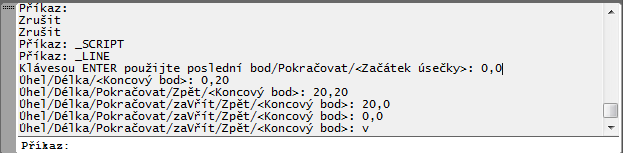 textovém editoru. Do těchto souborů můžete psát i různé komentáře, které musí být odděleny středníkem z obou stran. progecad pak při přehrání skriptu bude tyto řádky automaticky ignorovat.