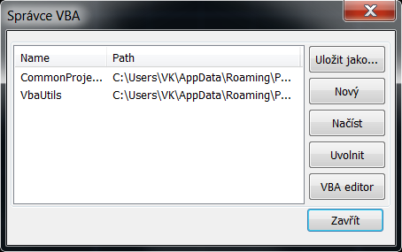 208. Editor Visual Basic Nástroje Makro Editor Visual Basic... _vbaide vbaide zobrazí editor Visual Basic Příkaz velmi úzce souvisí s příkazem č.