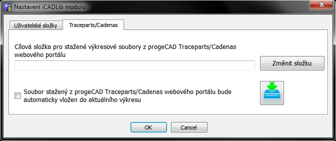 Traceparts, druhý je přímým odkazem na http://progecad.partcommunity.com/, kde naleznete bloky tvořené výhradně pro aplikaci progecad. Obě tyto stránky se zobrazí ve vašem výchozím prohlížeči.