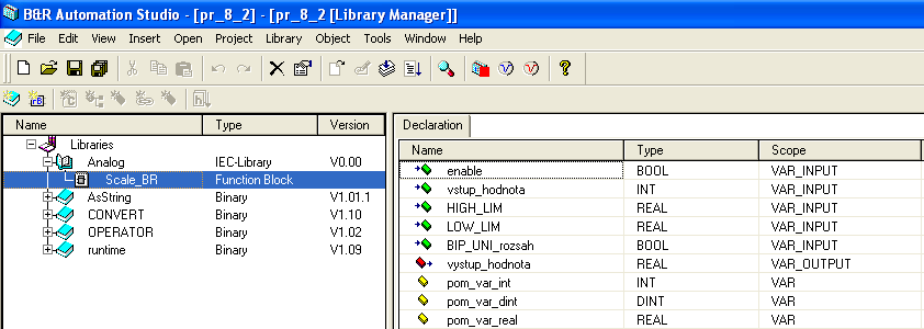 8. Testovací nástroje ve Step7 a B&R Automation Studiu Řešení v LAD DVD-ROM Řešený příklad naleznete na DVD: cvičení\cvičení 8\pr_8_1.pgd.zip Řešená úloha 8.2.