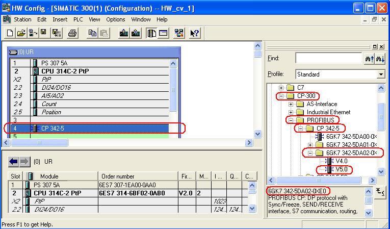 2. Programovatelné automaty Simatic S7, hardware, základní principy Obr. 2.38: Vloţení komunikačního procesoru CP 342-5.