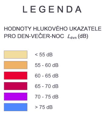 1.3 SOUHRN VÝSLEDKŮ HLUKOVÉHO MAPOVÁNÍ Obrázek 1 Strategická hlukvá mapa aglmerace Brn 2007. Zdrj: Akční hlukvý plán 1.3.1 Odhad pčtu sb expnvaných hlukem V následujících