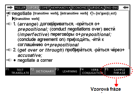 2.) Vzorová fráze Po stisku