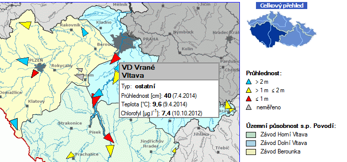 Zdroj: http://www.pvl.cz/portal/jvn/cz/mereni_2009_hraz.htm hodnocení množství chlorofylu Zdroj: http://www.pvl.cz/portal/jvn/cz/index.