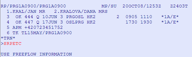 Nejpoužívanější kódy Kód Vysvětlení Vložení doprovodného textu AVIH zvíře do zavazadlového prostoru povinné BIKE kolo možné BLND slepec možné BSCT košík pro dítě ------ CBBG zavazadlo do kabiny