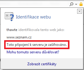 Prohlížeč Chrome od firmy Google má symbol zámečku umístěn vlevo, hned vedle protokolu https. Prohlížeč Firefox má symbol zámečku vpravo dole v rohu prohlížeče.