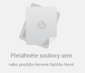 Nově vytvořená složka je prázdná a čeká na své naplnění. Dokumenty a soubory do ní je možné vkládat buď z počítače nebo z jiných složek Google disku.