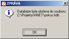 2.1.1.3 Uložit výběr jako Položka menu Projekt Uložit výběr jako uloží na disk aktuální výběr dat pod uživatelem zvoleným jménem pomocí standardního dialogového okna.