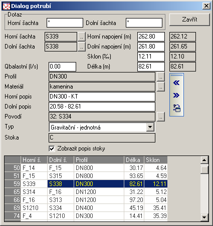 Obr. 21 Dialogové okno Dialog potrubí Tlačítko zobrazí dialogové okno pro výběr příslušného parametru z databáze.