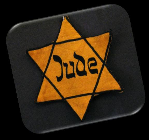 Obr. 3 Židé označení žlutými kruhy jsou upalováni na hranici.