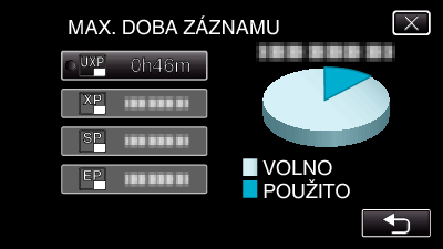 Záznam Kontrola zbývajícího času záznamu Můžete zkontrolovat čas, který zbývá pro záznam na SD kartu, stejně jako zbývající energii baterie 1 Otevřete LCD monitor 0 Požadovanou kvalitu videa můžete