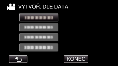 Kopírování Videa nebo statické snímky, které nebyly ještě nikdy zkopírované, se automaticky vyberou a zkopírují 5 Klepněte na PROVÉST Kopírování souborů podle data Videa nebo statické snímky se