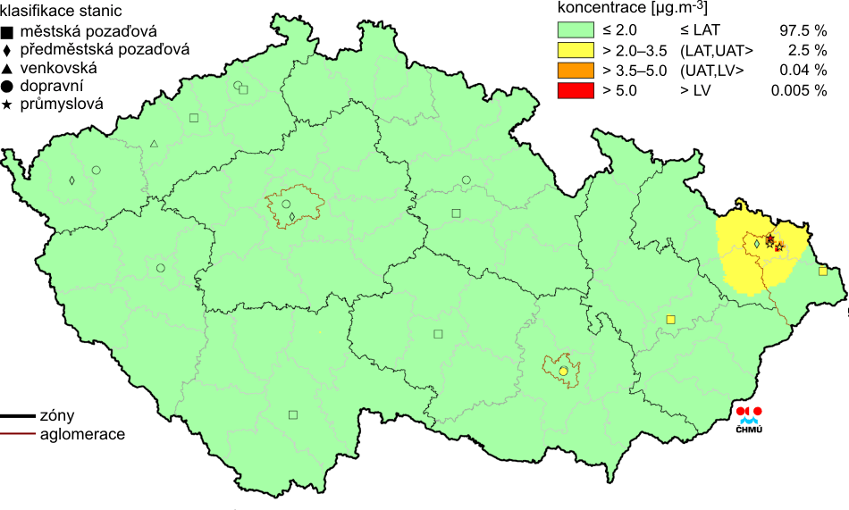 Maximální hodinové koncentrace NO 2 Na stanici Praha 2-Legerova (hot spot), která je orientována na sledování znečištění ovzduší z dopravy, bylo v roce 2012 zaznamenáno podobně jako v předchozích