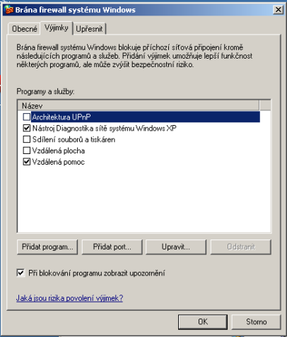 V operačním systému Windows XP je to obdobné jako ve Windows Vista.