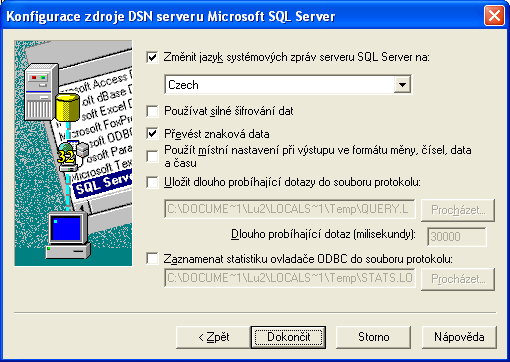 Pozn.: parametr napsat včetně závorek Klepněte na tlačítko Další. 4. Nastavte volby dalšího kroku konfigurace: Přihlašovací ID (Login ID): Heslo (Password): obes obes1234 5.