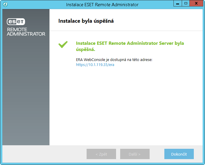 Dále vytvořte Certifikační autoritu pro ESET Remote Administrator. Není nutné vyplňovat žádné další informace ani definovat heslo pro certifikáty, stačí kliknout na tlačítko Další.