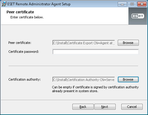 2. Offline instalace: Pokud vyberte možnost Offline instalace, zadejte Název serveru, Port (standardně 2222) a klikněte na tlačítko Další.