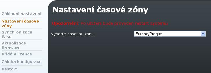 Administrace 3.7 Obr. 3.69 Nastavení časové zóny Synchronizace času Synchronizace času zařízení 2N OfficeRoute s časem v počítači. Obr. 3.70 Synchronizace času Aktualizace firmware Aktualizace firmware slouží pro výměnu programového vybavení 2N OfficeRoute.