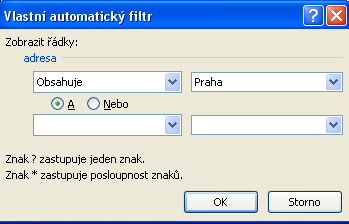 9) Zjistěte počet zaměstnanců mužů bez titulu. V záhlaví sloupce Titul klepněte na šipku. Zatrhněte pouze Prázdné. Potvrďte tlačítkem OK. označte hodnoty např. ve sloupci Příjmení.