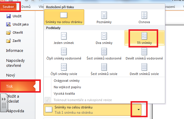 36. Pošlete do Wordu soubor jako PODKLADY.DOCX.