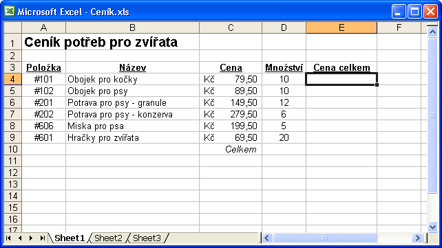 98 Microsoft Office Excel 2003 vzorce stačí třeba volání jedné nebo několika funkcí. Součástí excelového vzorce mohou být různě kombinovaná čísla, odkazy na buňky, výsledky funkcí a další hodnoty.