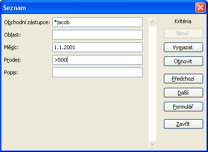 134 Microsoft Office Excel 2003 znam bychom sice klidně mohli zapsat do datového listu přímo, nicméně příkaz Formulář může být někdy nejen užitečnou, ale i rychlou alternativou.