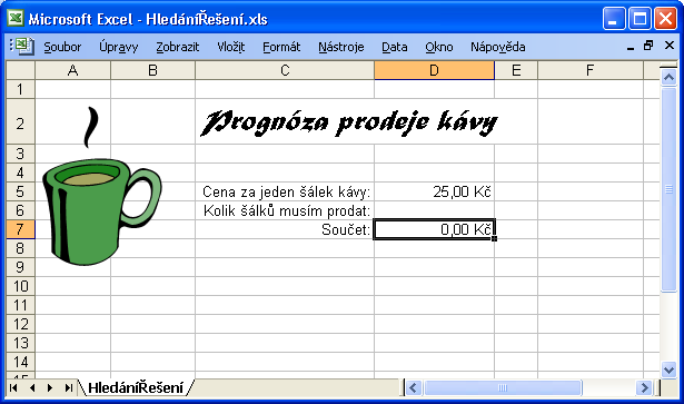 158 Microsoft Office Excel 2003 Na prázdnou buňku se zadaný vzorec musí odkazovat, protože Excel ji bude měnit a bude ji vypočítávat.