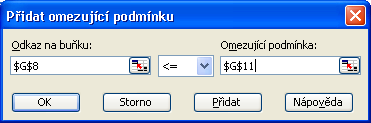 162 Microsoft Office Excel 2003 žeme vybrat prostým tažením myši; nesousední buňky vybíráme postupně a při klepnutí držíme klávesu Ctrl (odkazy na buňky budou v poli odděleny středníkem).