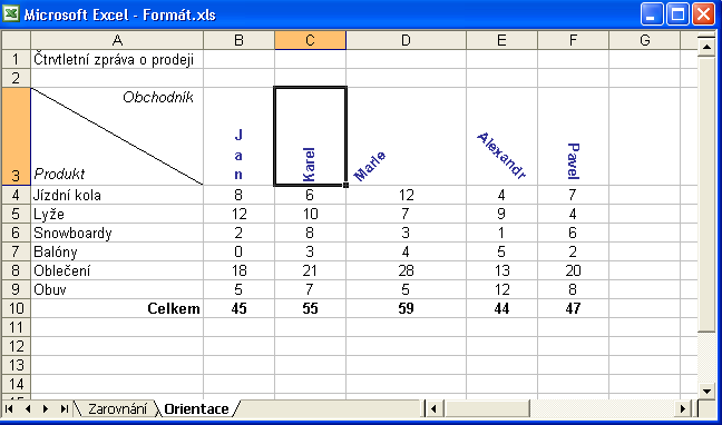 54 Microsoft Office Excel 2003 NA WEBU... Obrázek 3-18: Vytvoření nového stylu podle příkladu neboli podle stejně formátované buňky 4.