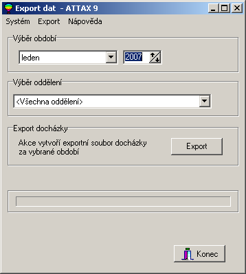 Program na export dat 2 Program na export dat Program na export dat slouží pro mzdové programy, kde existuje vstup z docházky do mzdového systému ve formě textových souborů.