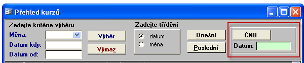 23 Novinková dokumentace Soft-4-Sale G5.35 3. V přehledu kurzů je také tlačítko ČNB, ale zde může uživatel navíc také zadat datum a tak stáhnou kurz k libovolnému požadovanému datu zpětně.