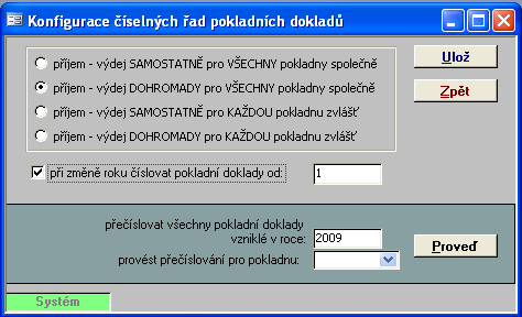 Sklad a pultový prodej 54 přečíslovat staré doklady dle zvoleného režimu, resp.