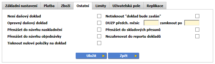 Zboží Skladový pohyb - žádný - není pohyb, výdej - výdej zboží, příjem - příjem zboží, převod na sklad - zákazník má komisní sklad, převod zboží na zákazníkův sklad, převod ze skladu - převod zboží